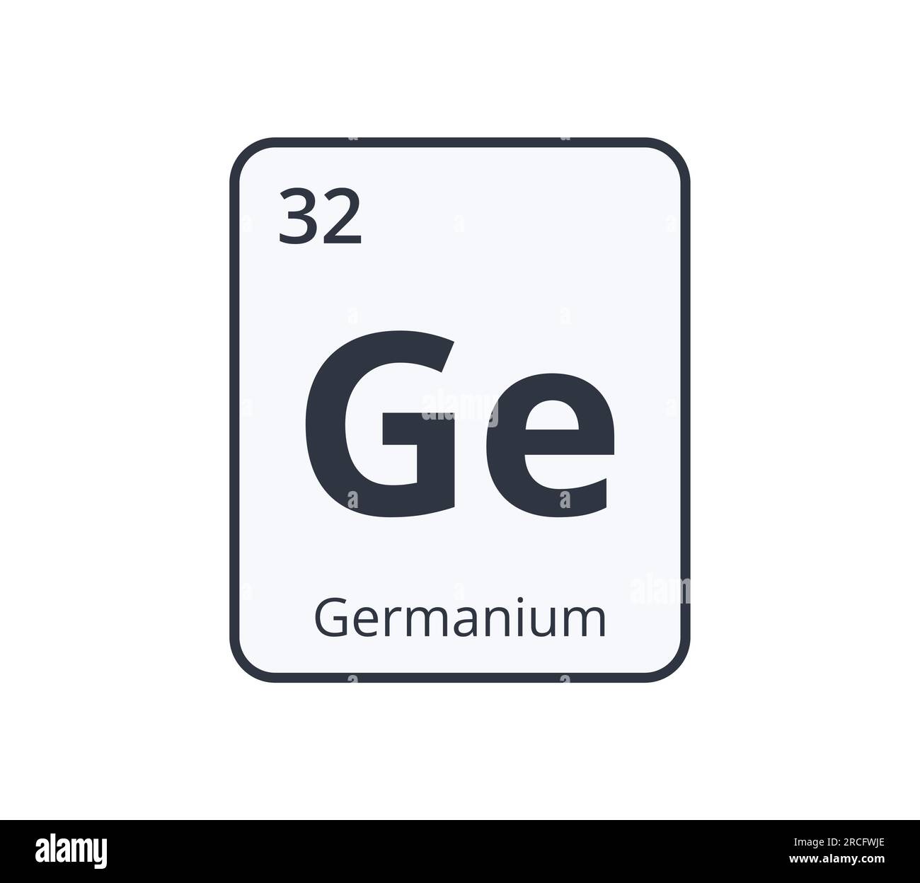 Elemento químico de germanio gráfico para diseños de ciencia. Ilustración del Vector