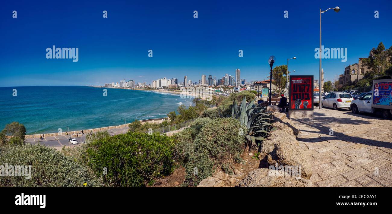 Paseo marítimo, Tel Aviv, Israel Foto de stock