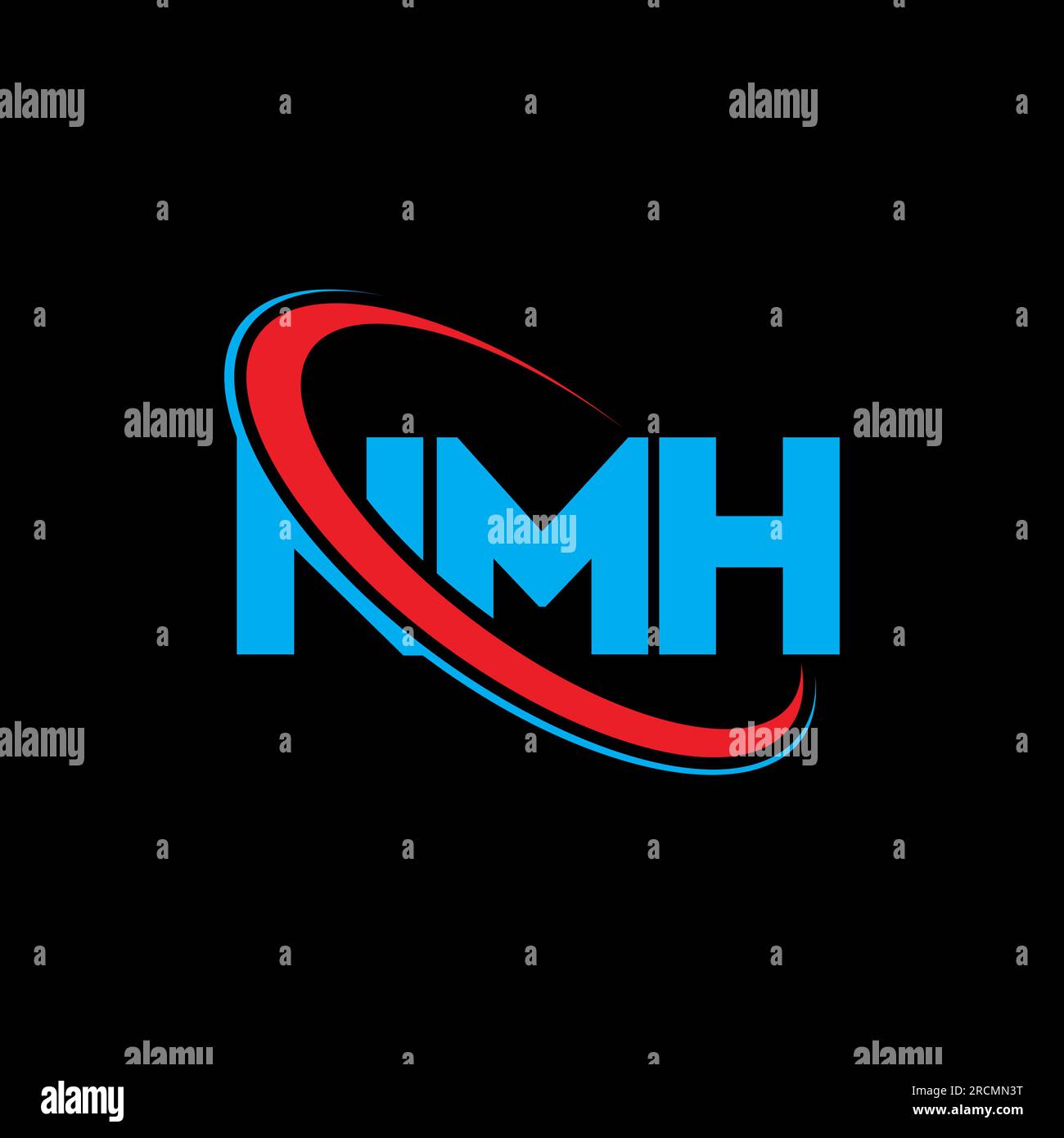 Logotipo de NMH. Carta NMH. Diseño de logotipo de carta NMH. Iniciales