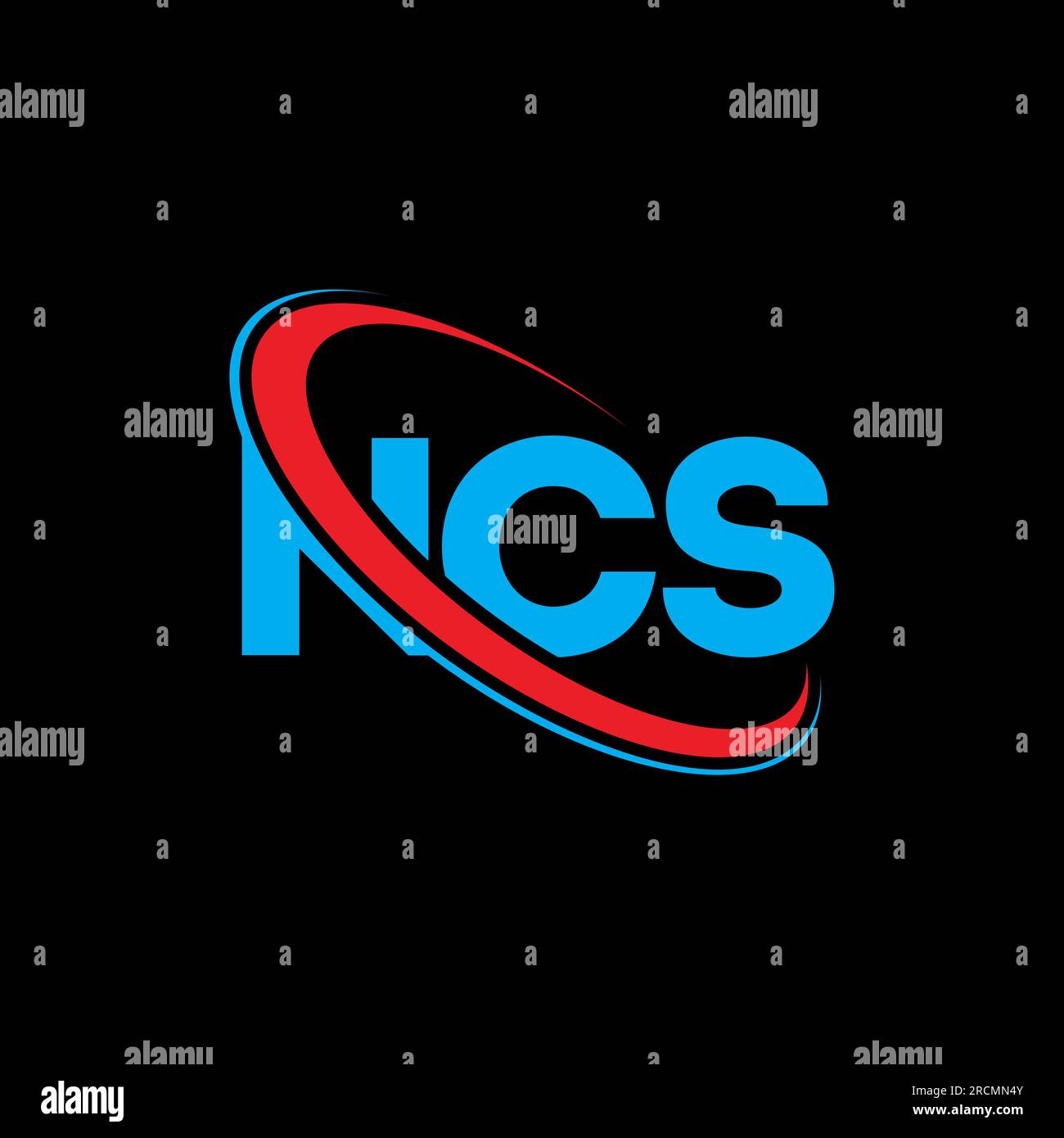 Logotipo de NCS. Carta NCS. NCS letter logo design. Iniciales NCS logo