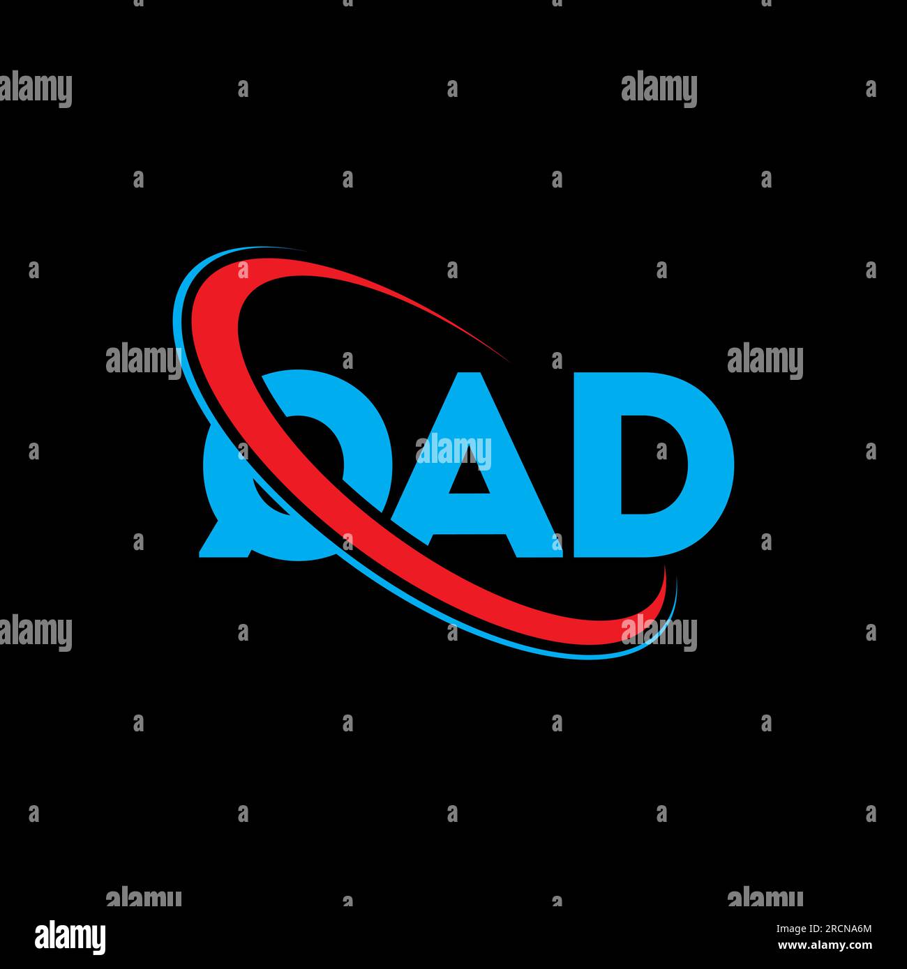 Logotipo de QAD. Carta de QAD. QAD letter logo diseño. Iniciales QAD ...