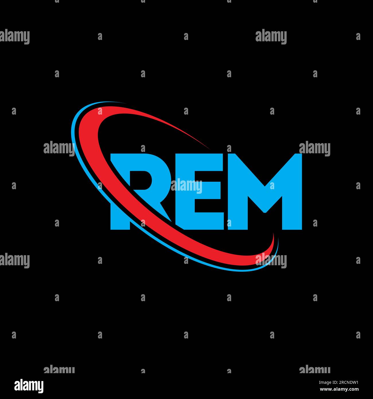Logotipo de REM. Carta REM. Diseño de logotipo de letra REM. Iniciales