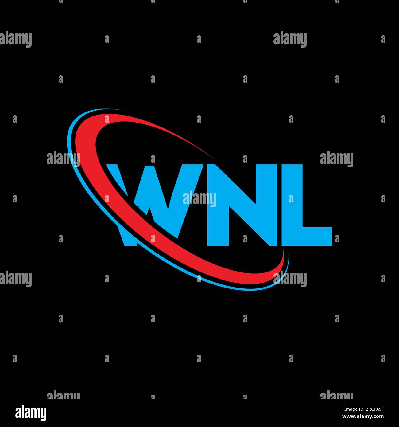 Logotipo de WNL. Carta WNL. Diseño de logotipo de carta WNL. Iniciales