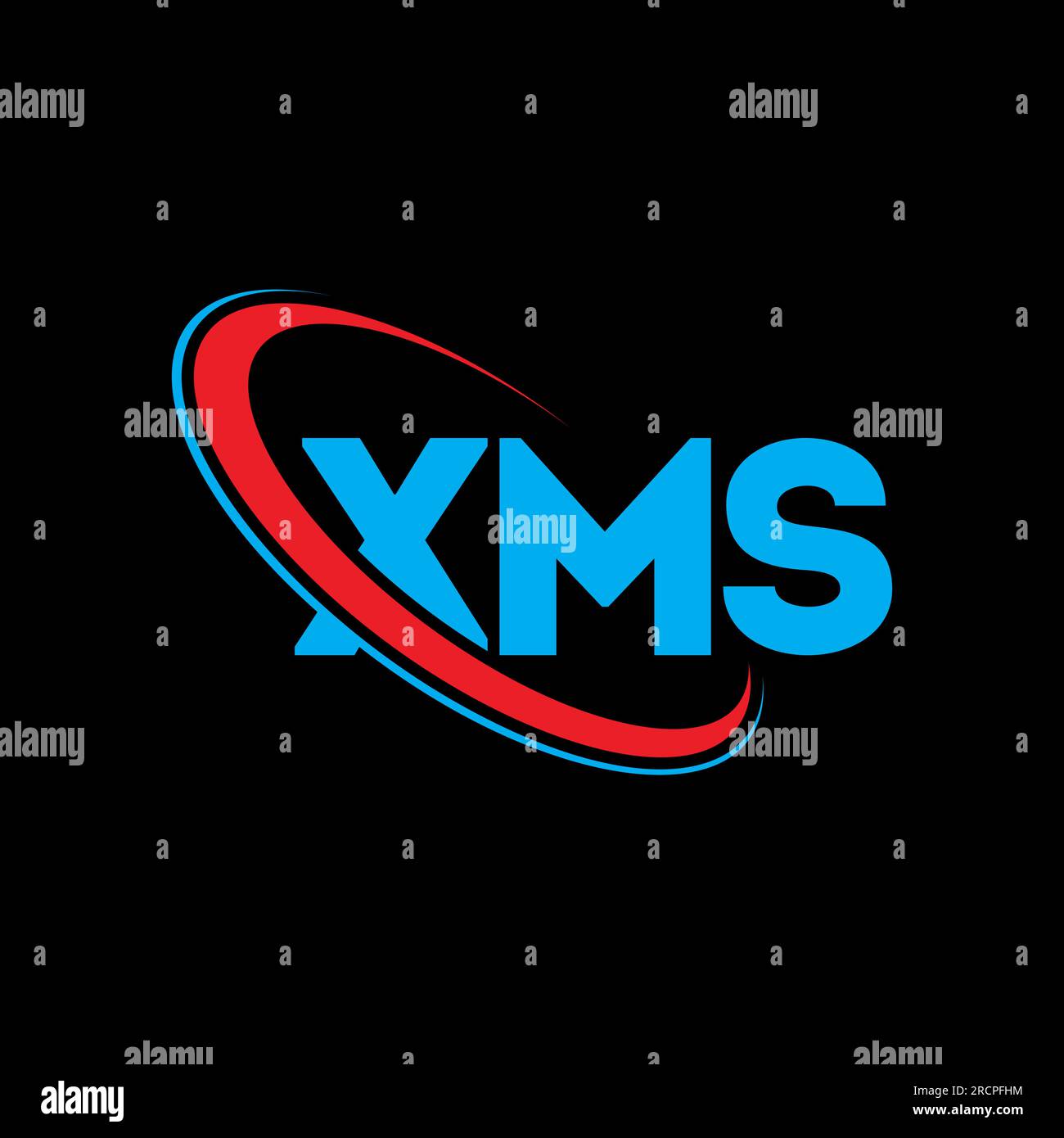 Logotipo de XMS. Letra XMS. Diseño de logotipo de letra XMS. Iniciales