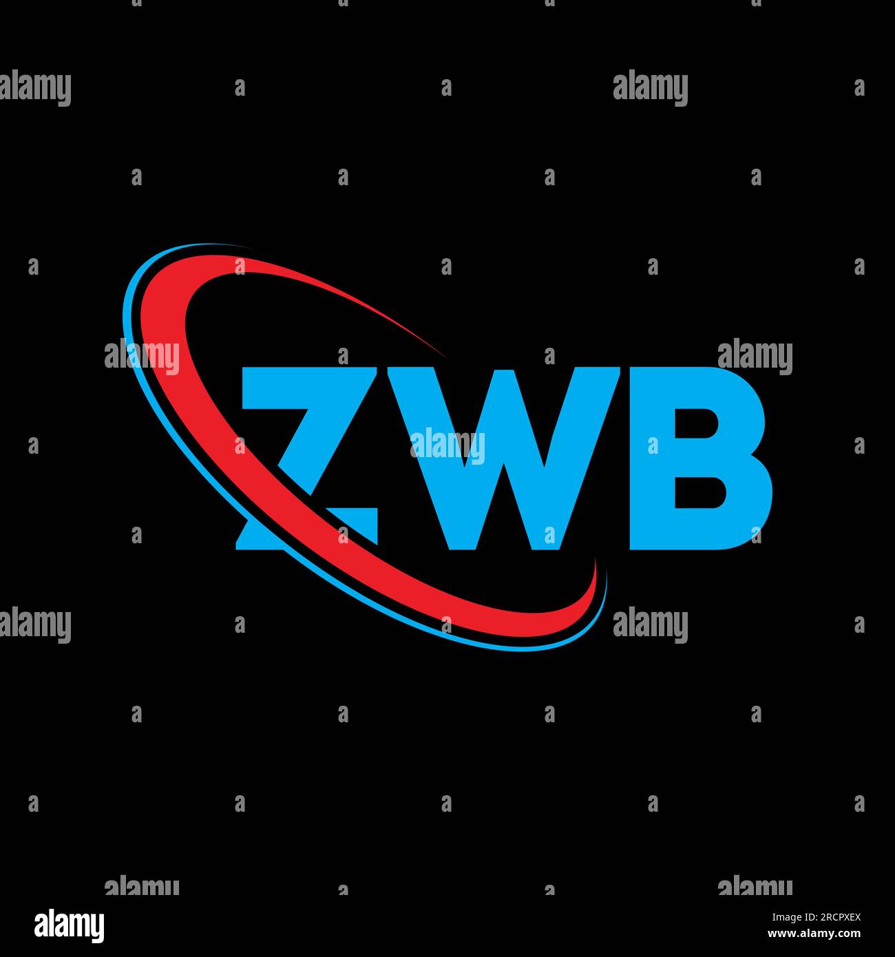 Logotipo de ZWB. Letra ZWB. Diseño de logotipo de letra ZWB. Iniciales