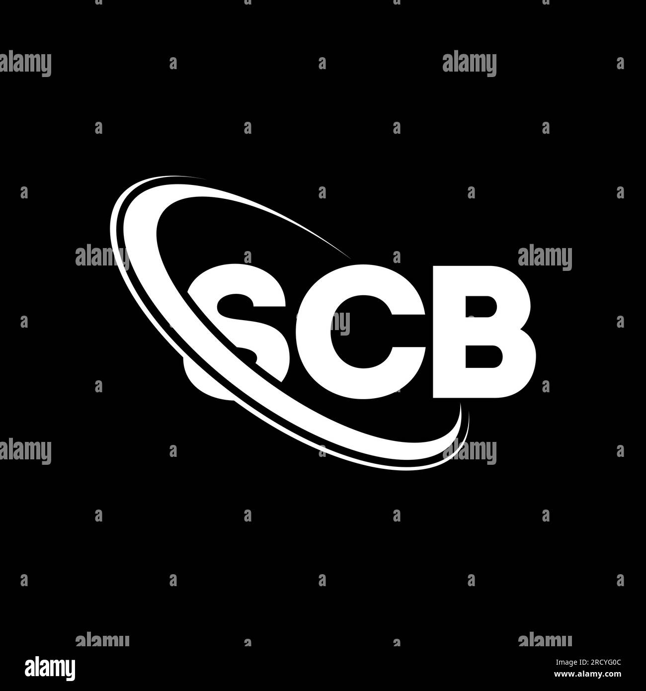 Logotipo de SCB. Letra SCB. Diseño de logotipo de letra SCB. Iniciales ...