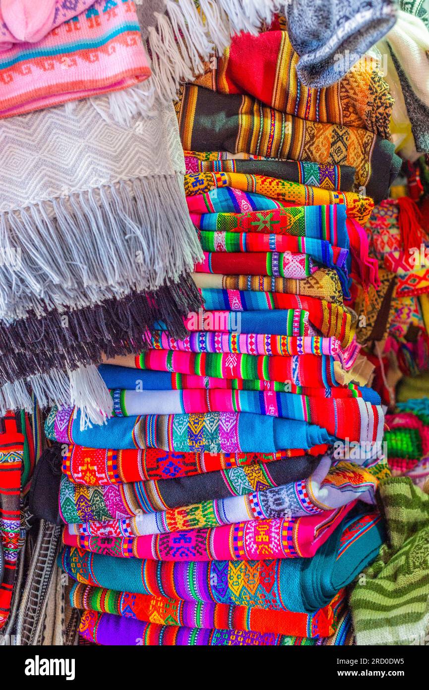 Mercadillos en Cusco, Perú Foto de stock