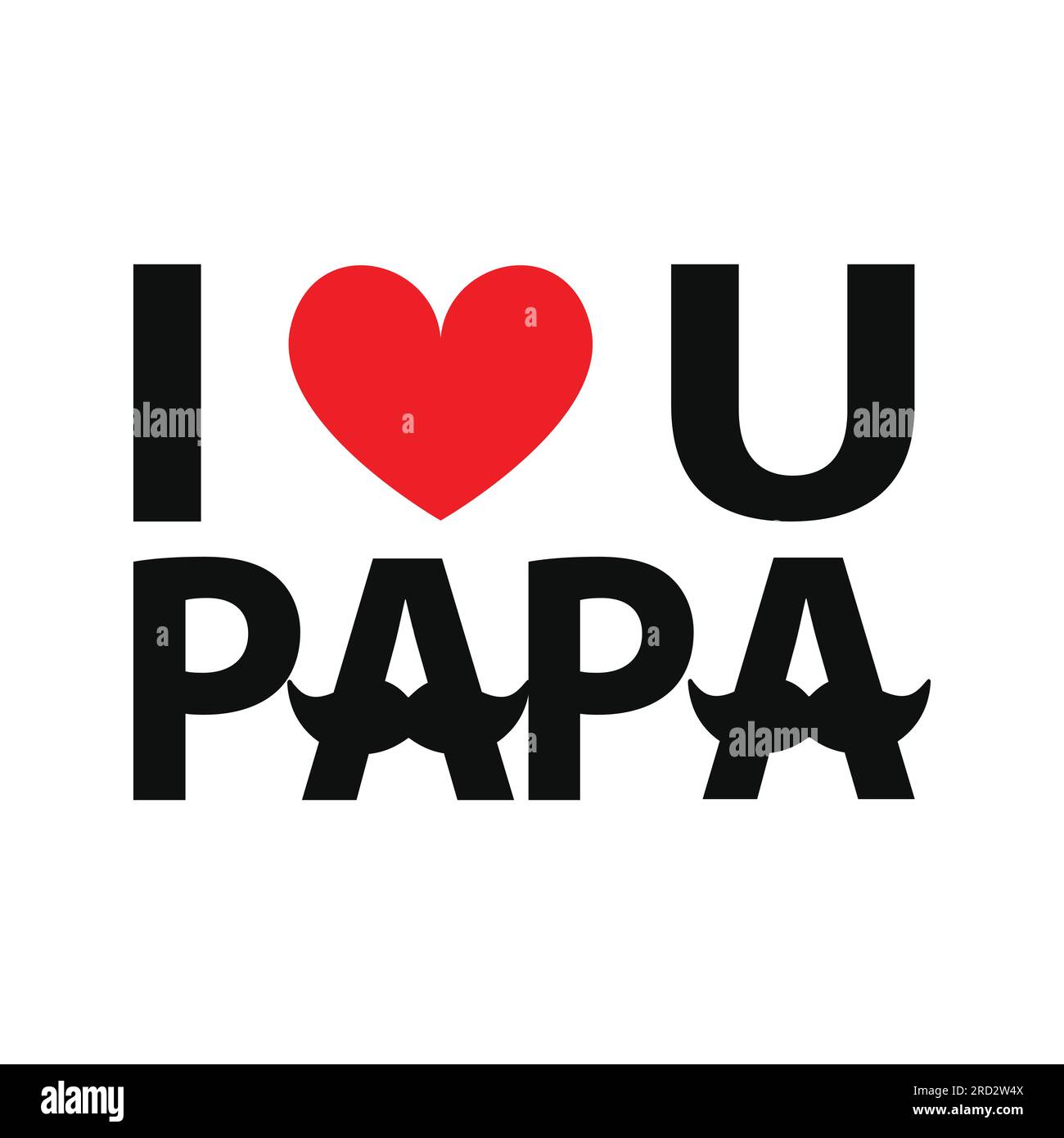 Te amo papá vector de diseño de tipografía aislado en fondo blanco