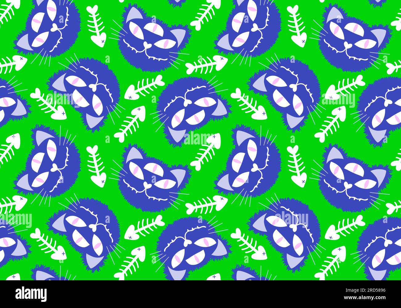 Gatos de dibujos animados de Halloween sin fisuras calabazas y fantasma