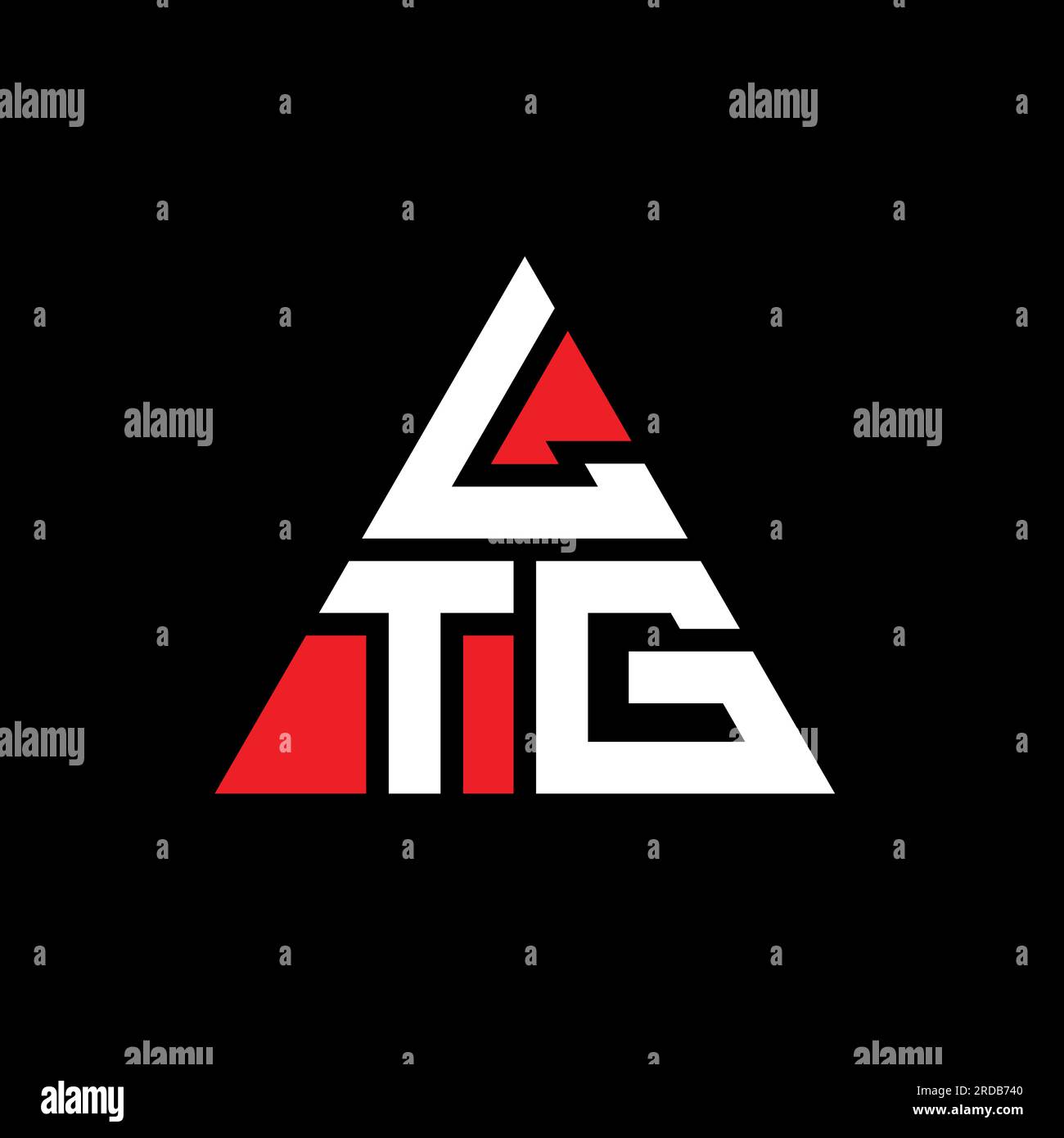 LTG triángulo letra logo diseño con forma de triángulo. LTG triángulo