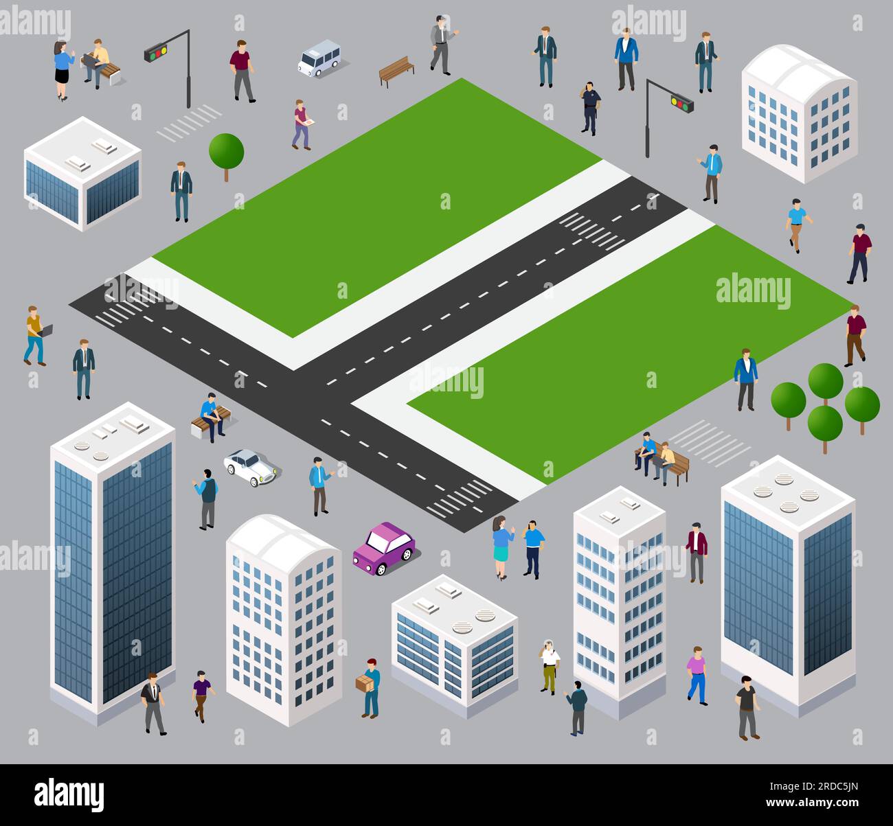 Forma de comunicación individual isométrica de la vida 3D ilustración