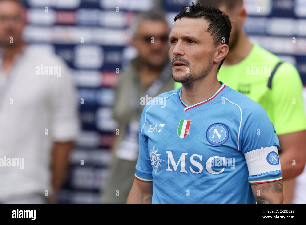 El defensa portugués del SSC Napoli Mario Rui se ve durante el partido ...