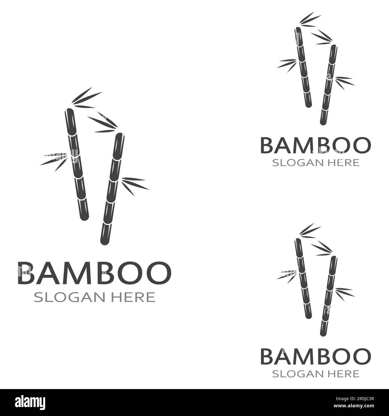Logotipo de una planta de bambú o un tipo de planta hueca. Usando un diseño moderno del concepto del vector Ilustración del Vector