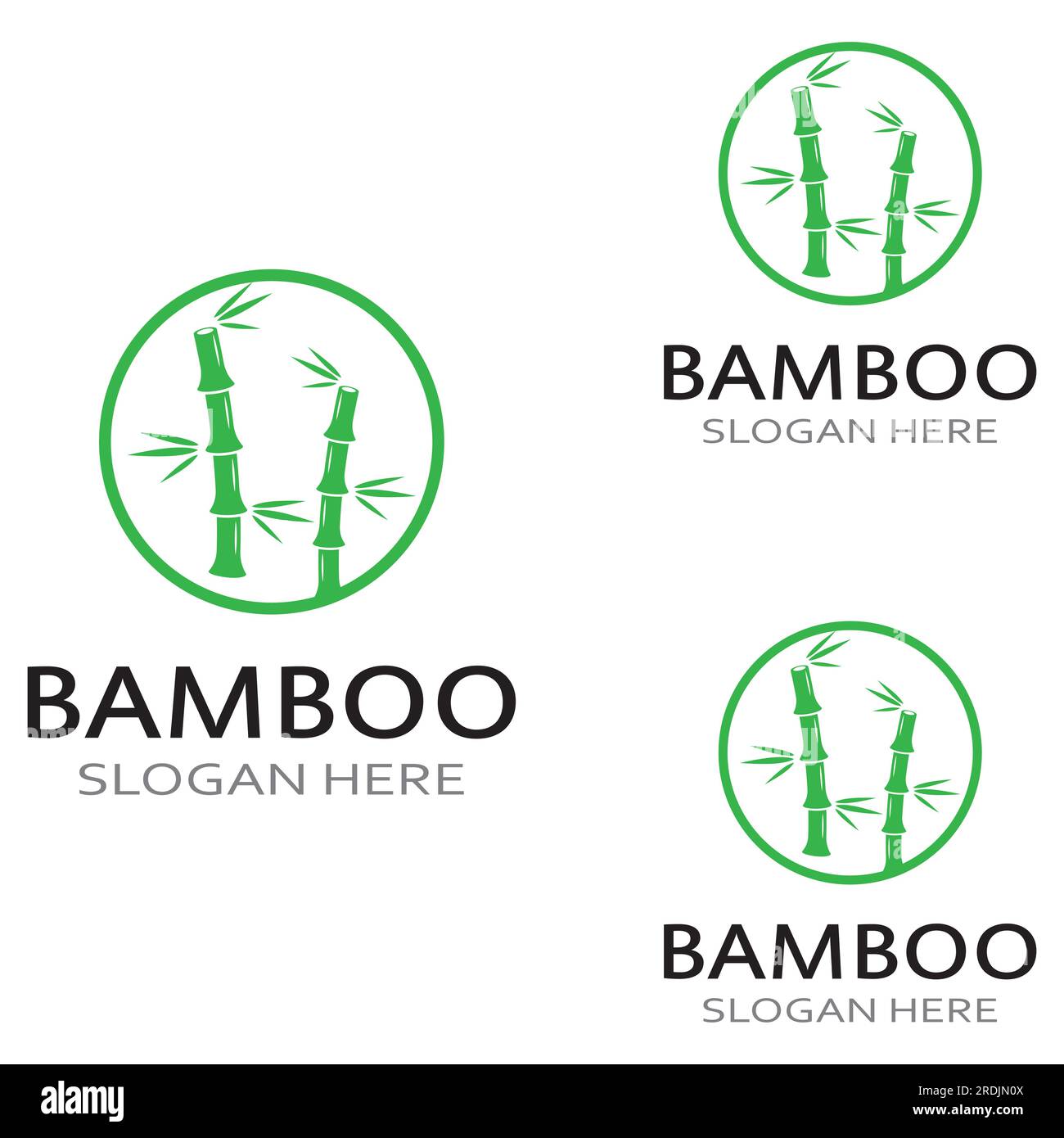 Logotipo de una planta de bambú o un tipo de planta hueca. Usando un diseño moderno del concepto del vector Ilustración del Vector