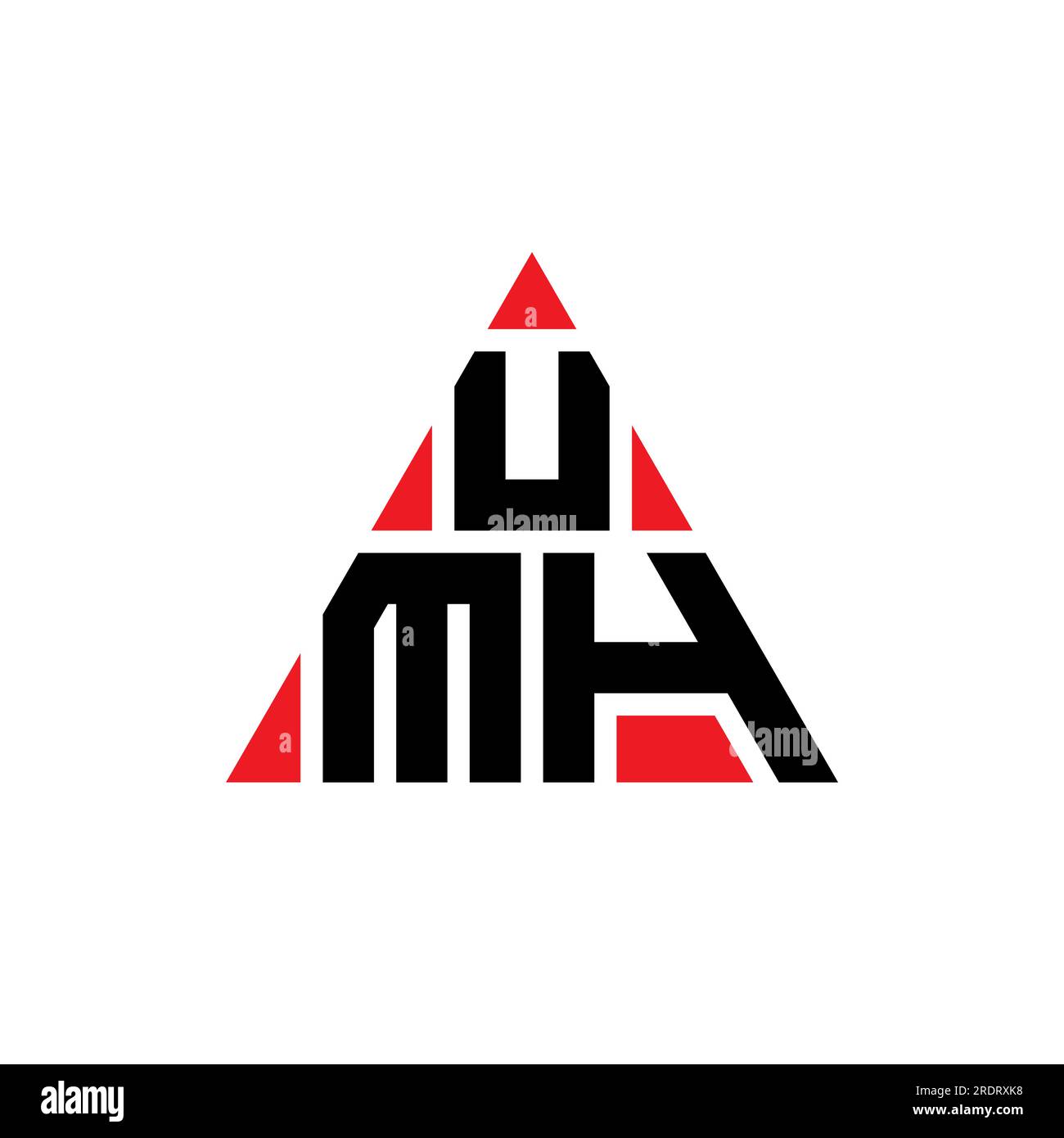 UMH diseño de logotipo de letra triangular con forma de triángulo. UMH ...