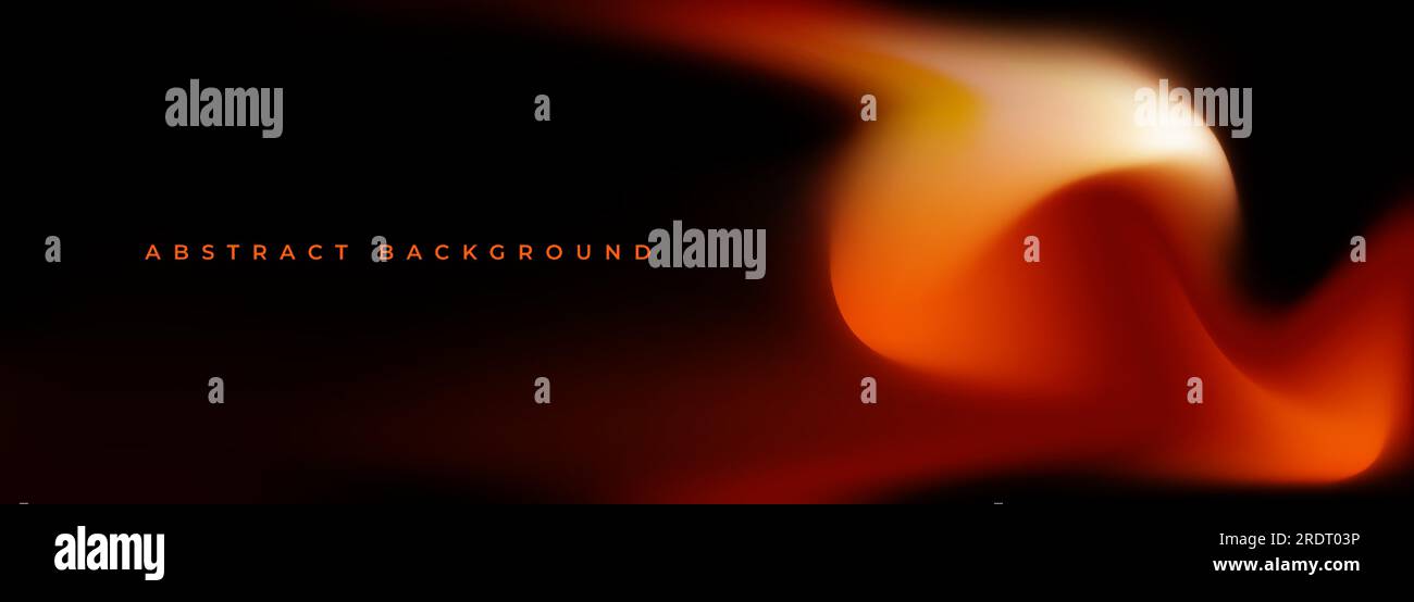 Fondo de vector brillante holográfico de gradiente de color negro y naranja. Banner colorido creativo abstracto con gradación líquida negra y naranja. Vector Ilustración del Vector