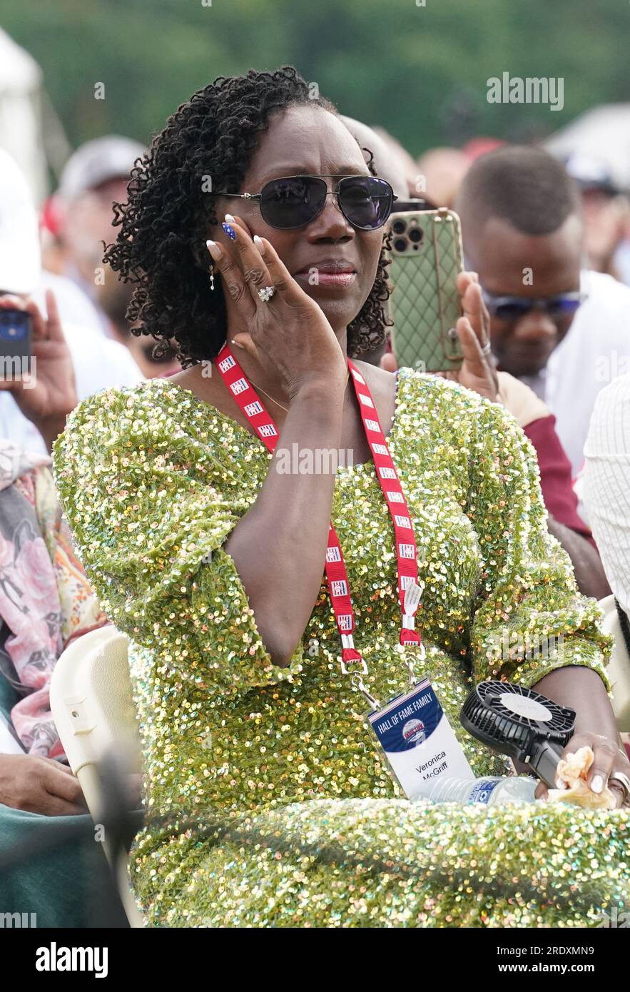 Cooperstown, Estados Unidos. 23 de julio de 2023. Veronica McGriff, esposa del miembro más