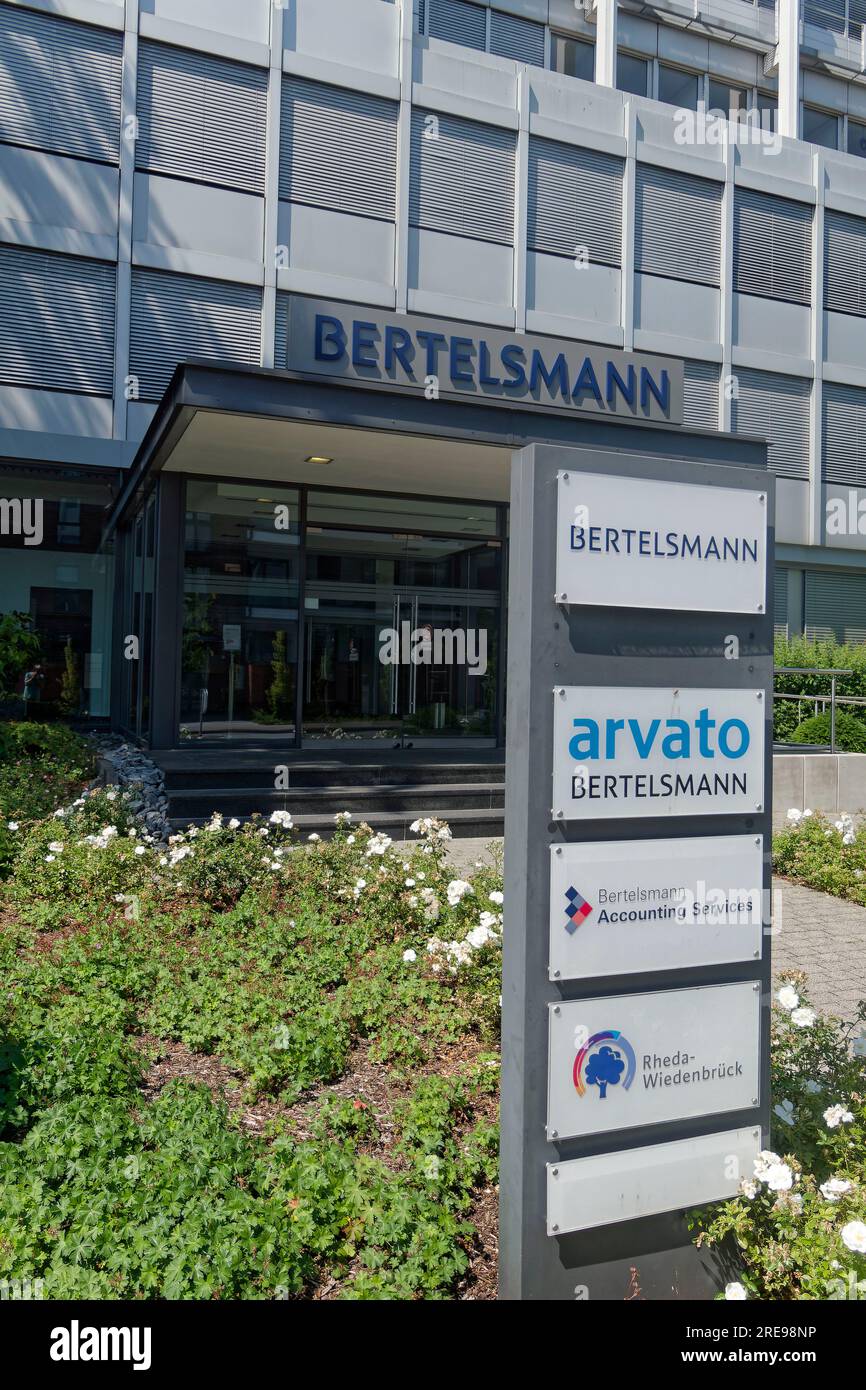 Bertelsmann Accounting Services, Avato Systems Digital, Serviceeinheit Global Business Services von Bertelsmann, Ringstrasse 16-20, Rheda-Wiedenbruec Foto de stock