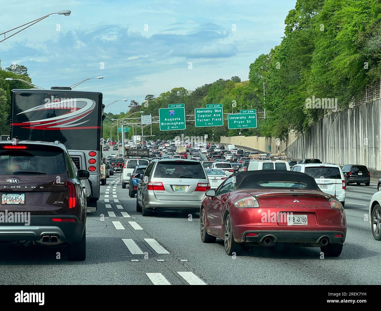 Atlanta, GA EE.UU. 7 de abril de 2023 El tráfico no se mueve en la
