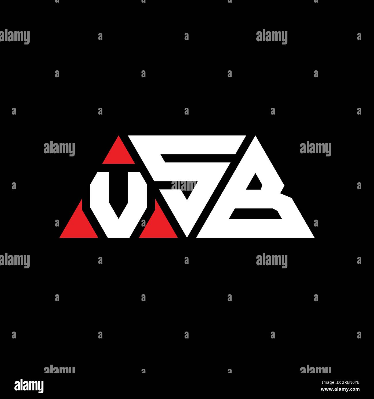 Diseño de logotipo de letra triángulo VSB con forma de triángulo. VSB ...