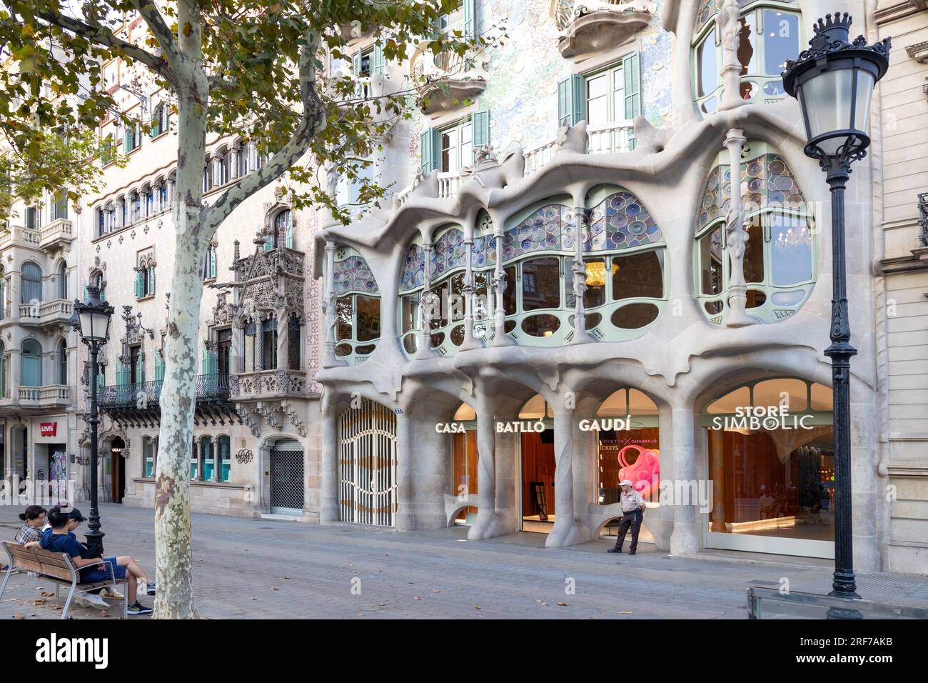 Casa Batlló, architekt Anton Gaudí, UNESCO, Barcelona, Španělsko / Casa Batlló, arquitecto Antoni Gaudi, UNESCO, Barcelona, Catalania, España Foto de stock