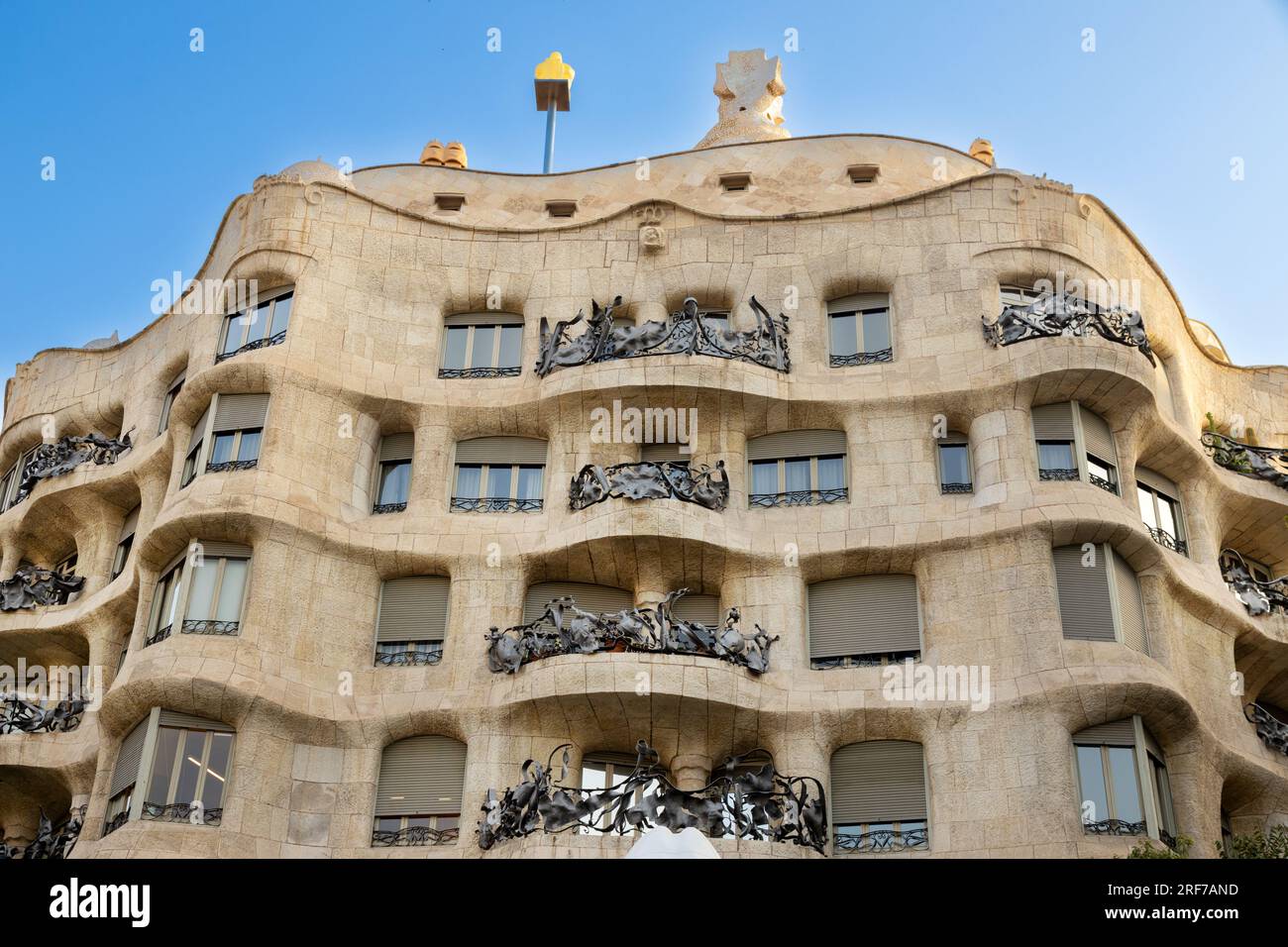 Casa Milá, la Pedrera, architekt Anton Gaudí, Unesco, Barcelona, España Španělsko / Casa Milá, la Pedrera, Casa Batlló, arquitecto Antoni Gaudí, UNESCO, Barce Foto de stock