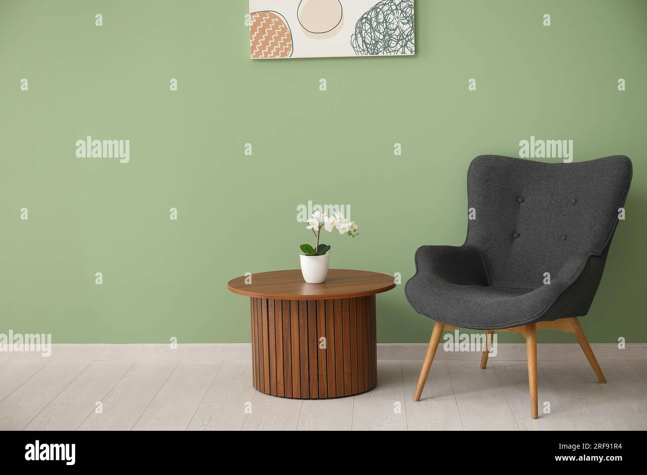 pintura verde para paredes y decoración gris verdoso