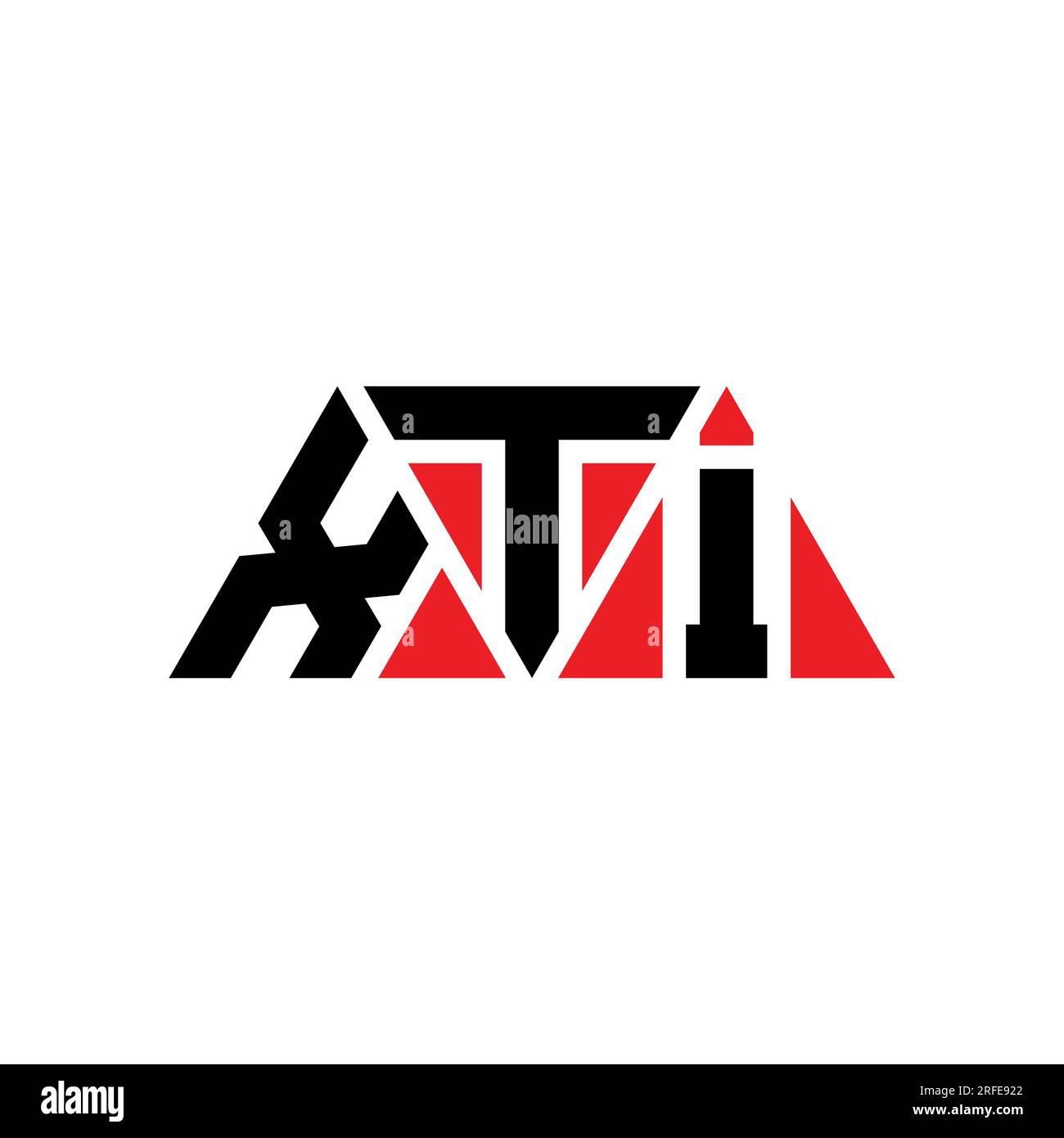 XTI triángulo carta diseño de logotipo con forma de triángulo. XTI  triángulo logo diseño monograma. XTI triángulo vector logo plantilla con  color rojo. Triángulo XTI Imagen Vector de stock - Alamy