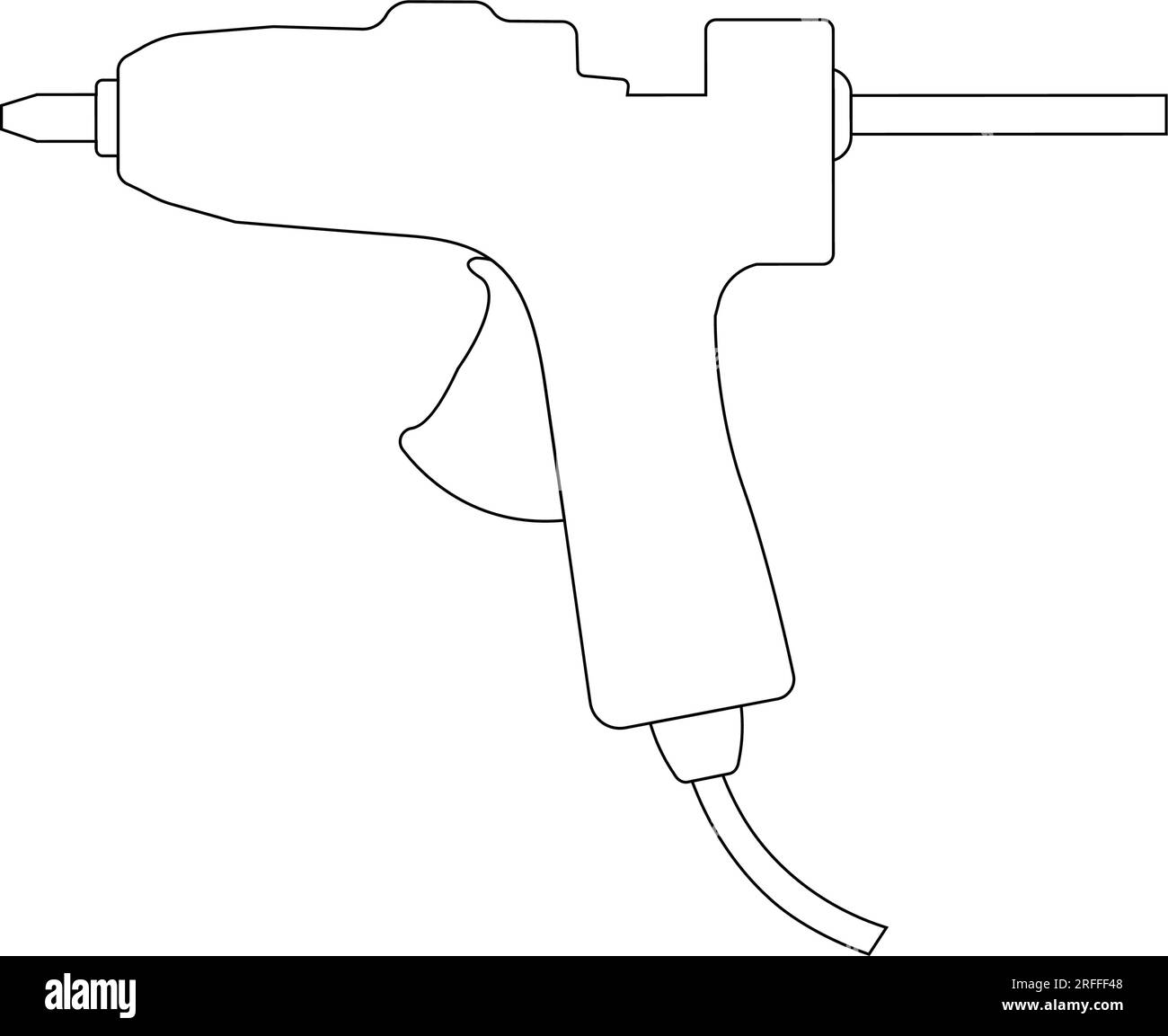 Pistola De Pegamento Industrial Para La Extrusión, Pastas De Silicona.  Ilustraciones svg, vectoriales, clip art vectorizado libre de derechos.  Image 26981207