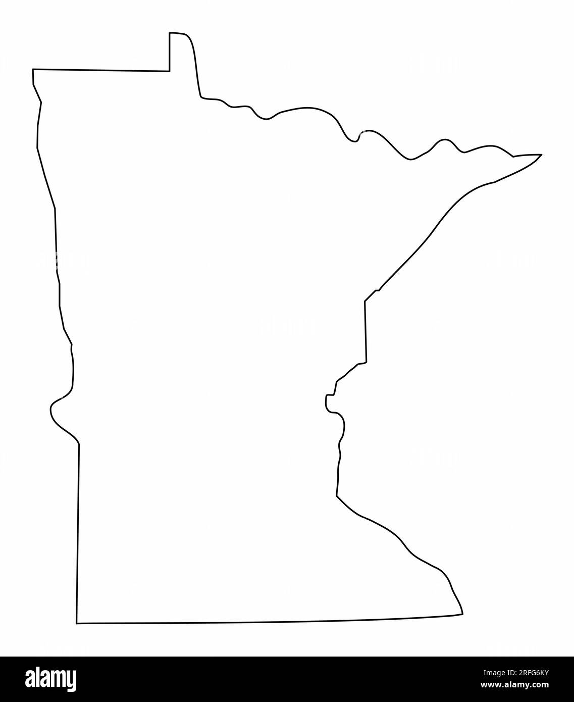 Mapa de Minnesota esquema aislado sobre fondo blanco Imagen Vector de