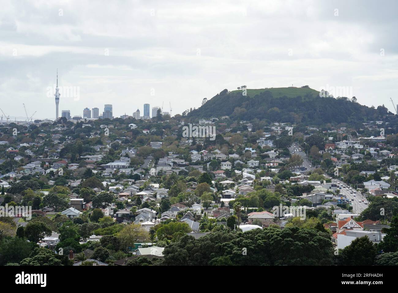 El suburbio central de Mt Eden, Auckland Foto de stock