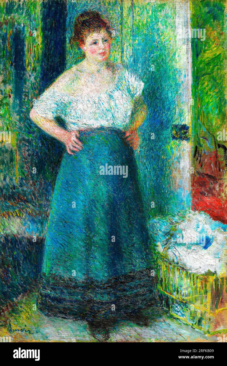 Pierre-Auguste Renoir - Jeanne Henriot (niña de un sombrero azul) 1881  Fotografía de stock - Alamy