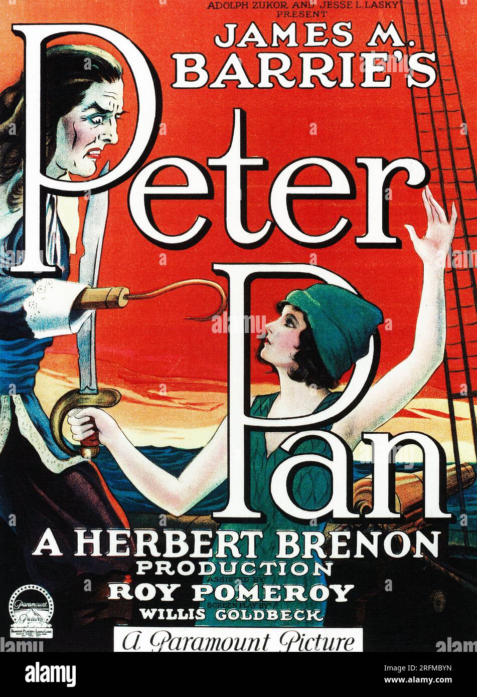 'Peter Pan' de James M Barrie. Una producción de Herbert Brenon, Roy Pomeroy y Willis Goldbeck. Foto de stock
