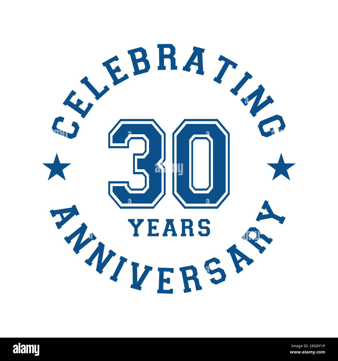 Diseño de celebración de aniversario de 30 años. Logotipo del 30