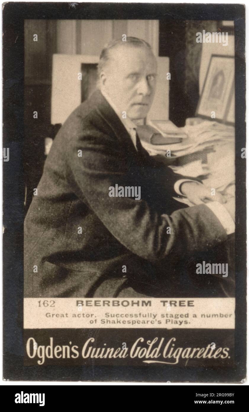 Sir Herbert Beerbohm Tree (1852-1917), actor y director de teatro inglés. Foto de stock