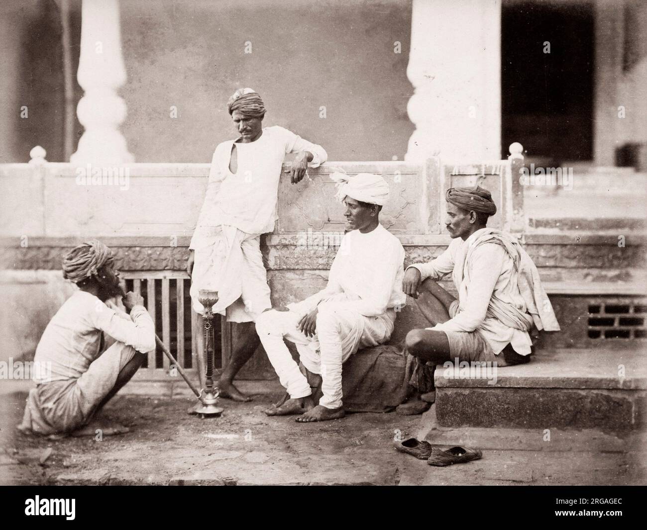 Vintage del siglo xix fotografía India - Jemandars y Lambardars Pastor y Robertson, 1860 Foto de stock