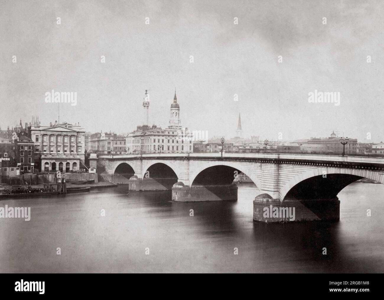 C.1880s - UK Londres - vistas al río Támesis Foto de stock