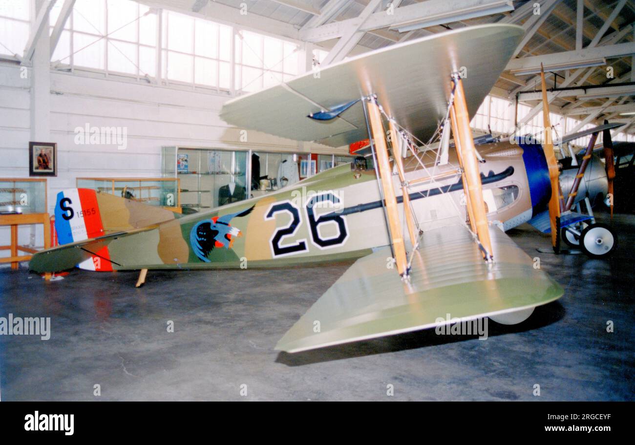 SPAD XIII C.1 S.15155, en el Champlin Fighter Museum en Mesa, Arizona. Foto de stock