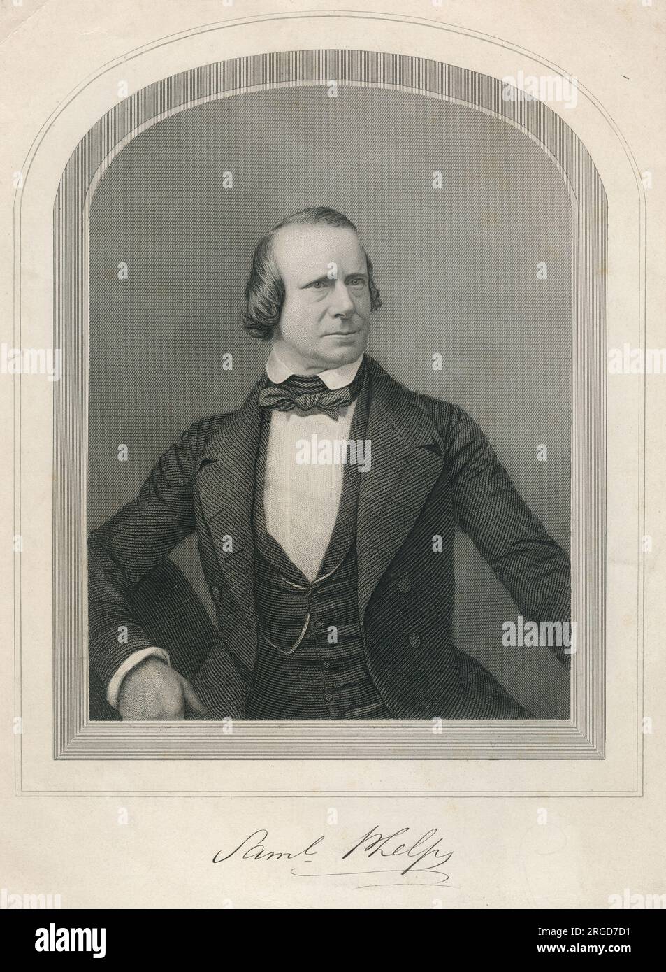 Samuel Phelphs (1804-1878), actor y director de teatro inglés, conocido por sus producciones de Shakespeare Foto de stock