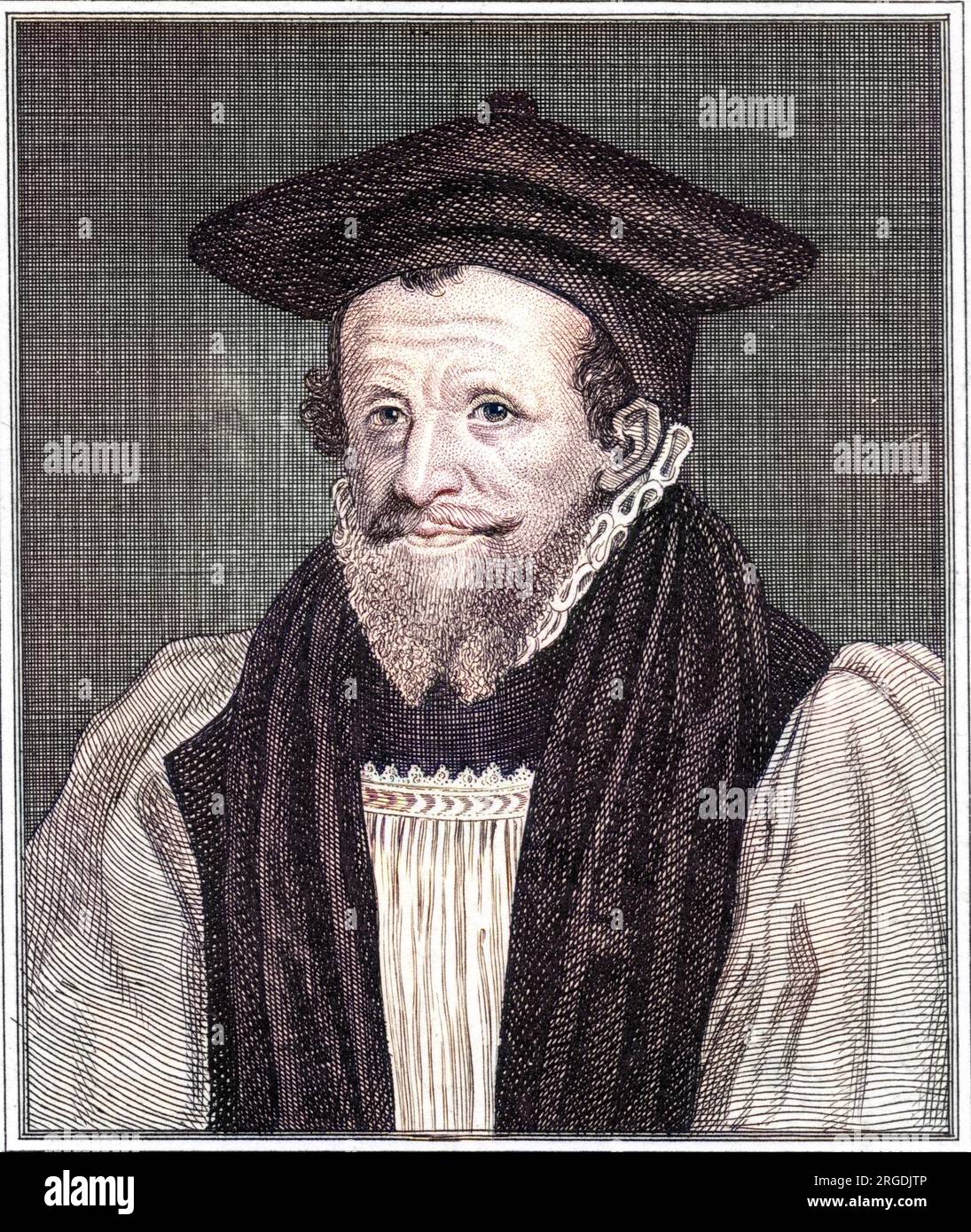 Reverendo Bancroft (1544-1610) Arzobispo de Canterbury - 1604 y Obispo de Londres. Líder anglicano y 'jefe supervisor' de la producción de la Biblia King James. Foto de stock