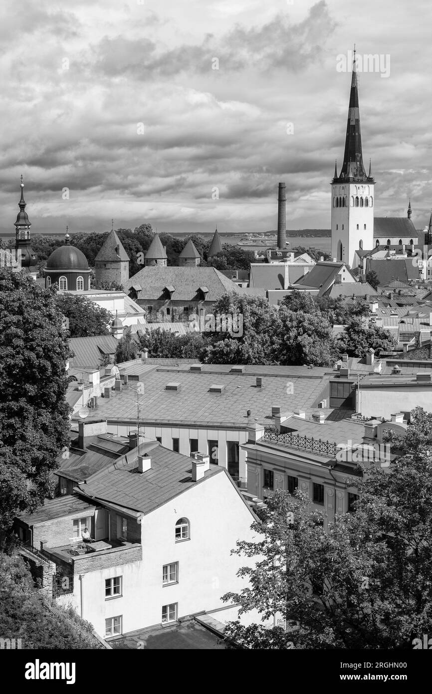 Punto de vista Patkuli, Ciudad Vieja, Tallin, Estonia Foto de stock
