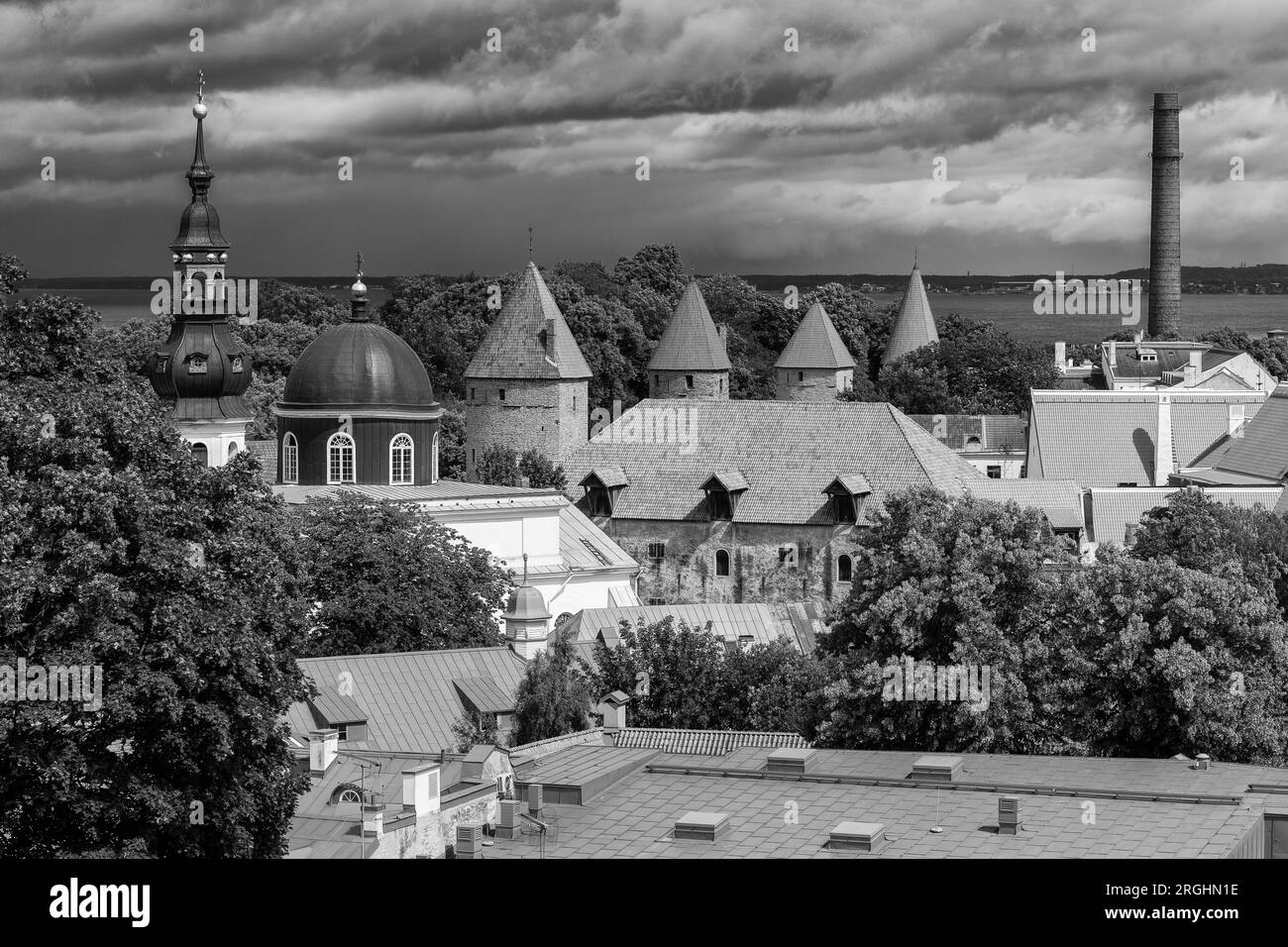 Punto de vista Patkuli, Ciudad Vieja, Tallin, Estonia Foto de stock