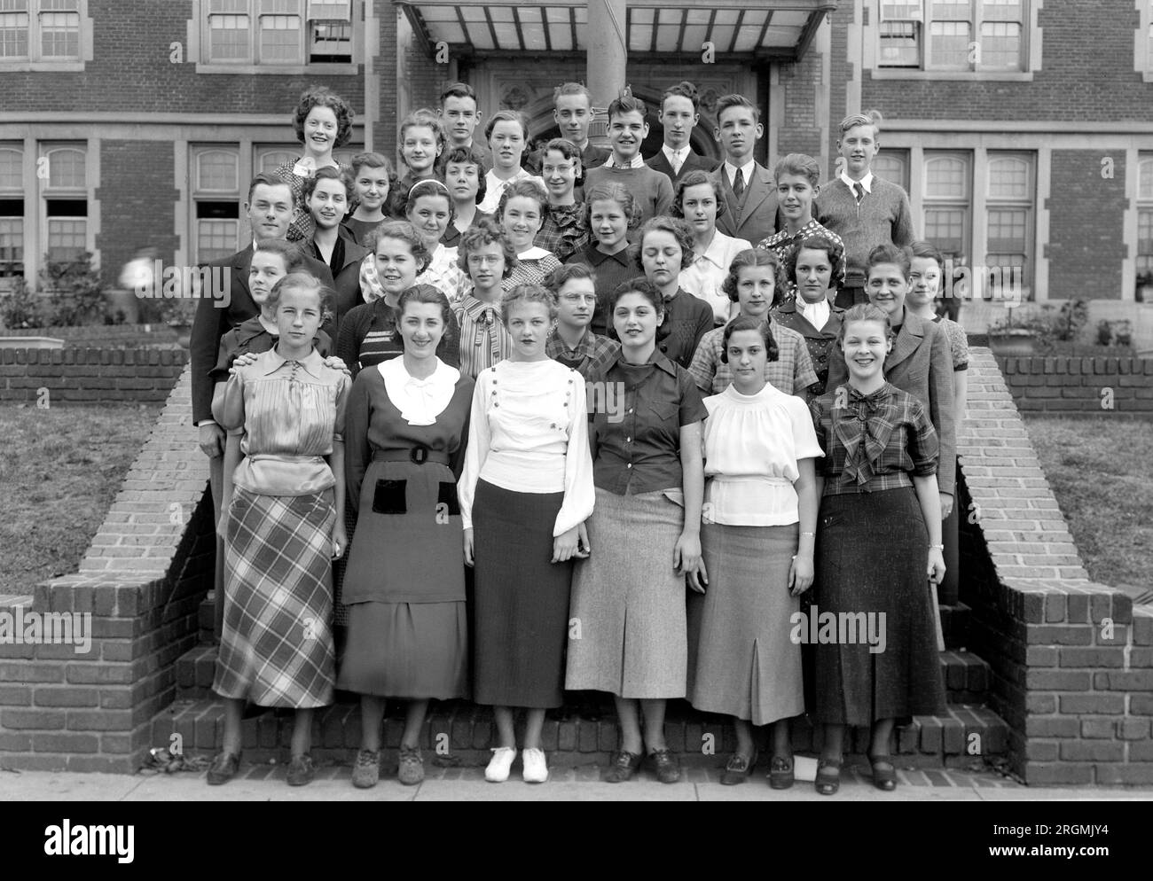 Foto grupal de estudiantes de Eastern High School, Washington D.C., 1935 Foto de stock
