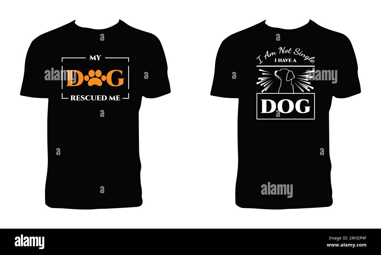 Paquete de diseño de camiseta para perros Ilustración del Vector