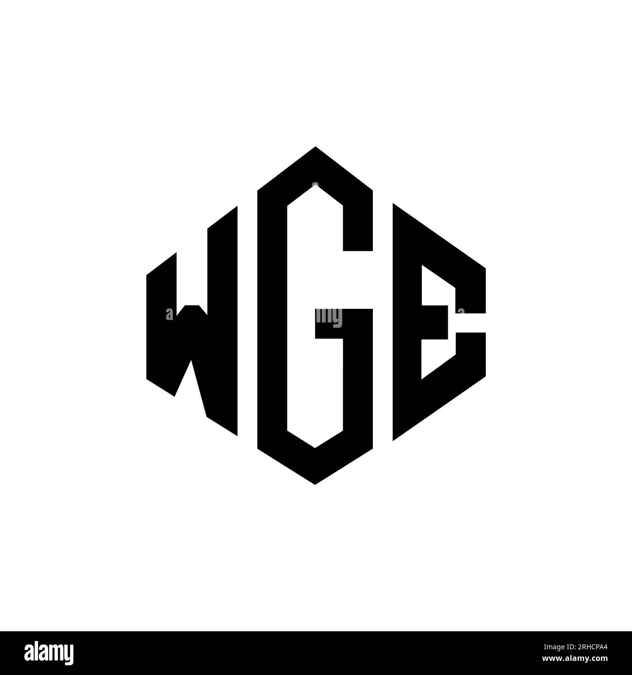 Diseño De Logotipo De Carta Wge Con Forma De Polígono Diseño De Logotipo De Forma De Polígono Y 8959