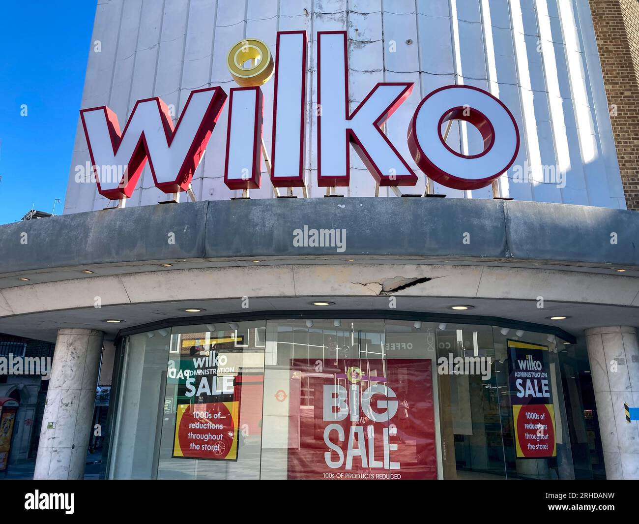 Vista general de una tienda Wilko en Ilford, Londres, mientras la