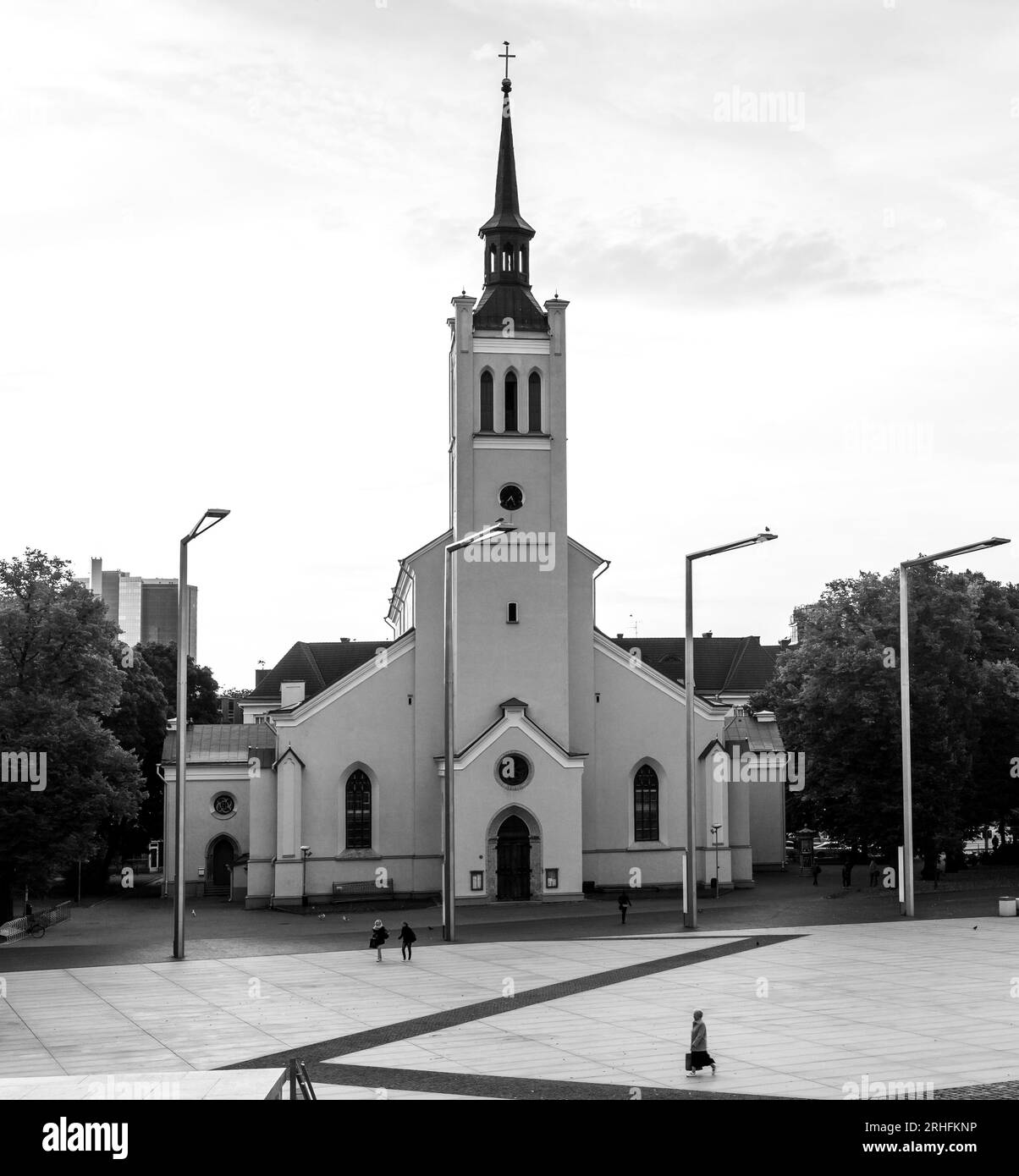 La Iglesia de Juan es una gran iglesia parroquial luterana en Tallin, Estonia. Foto de stock
