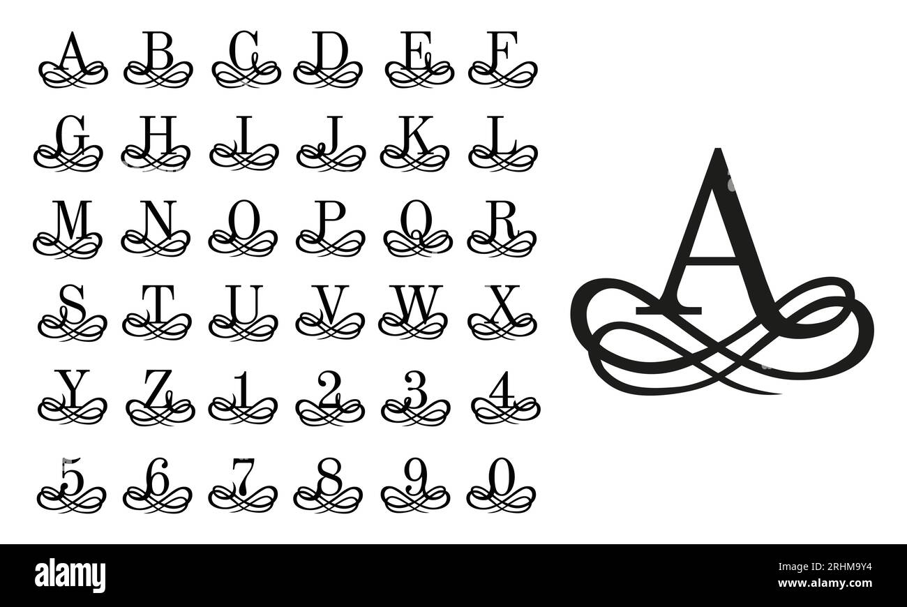 logotipo de monograma de 3 letras