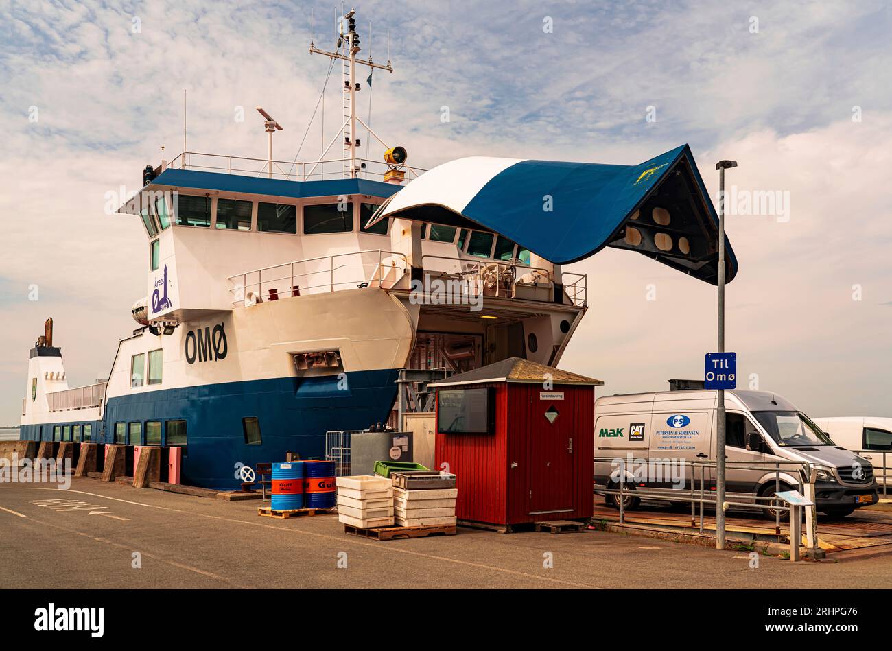 Puerto de ferry de Oernehoved, Zelanda, Dinamarca Foto de stock