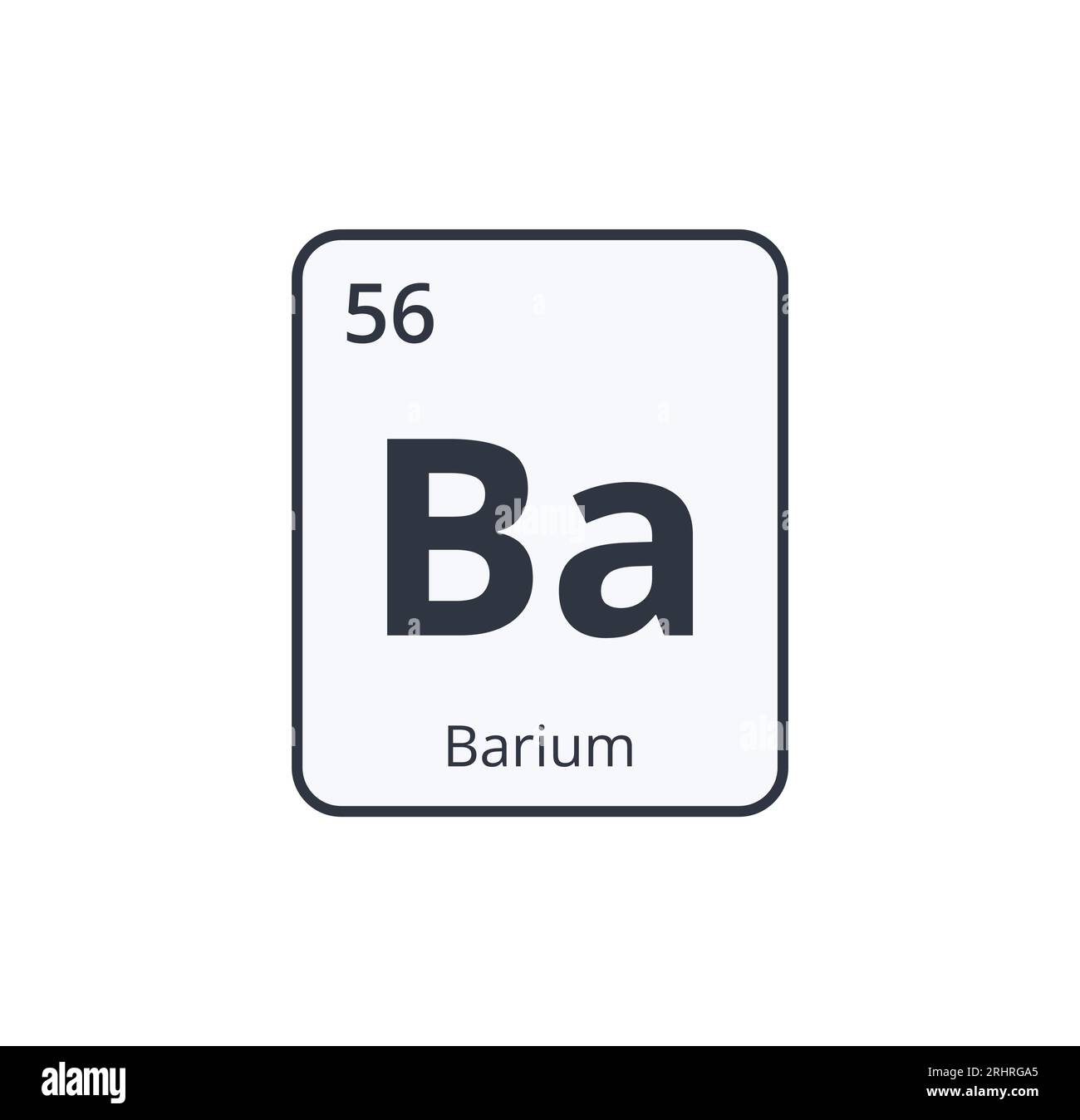 Símbolo químico de bario Imagen Vector de stock - Alamy